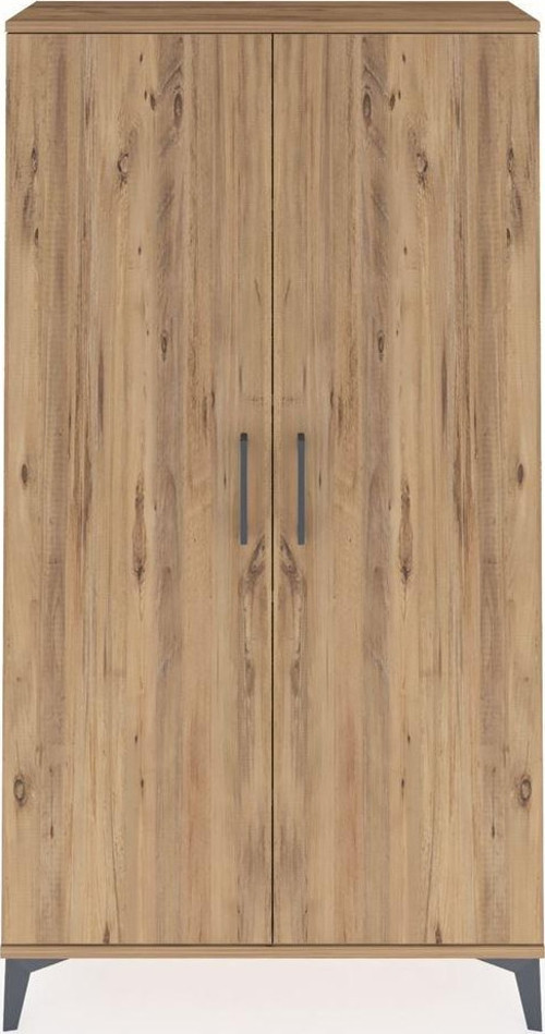 Arges Dolap 4 Raflı 2 Kapaklı 88 x 30 x 163 cm Çam - Çam
