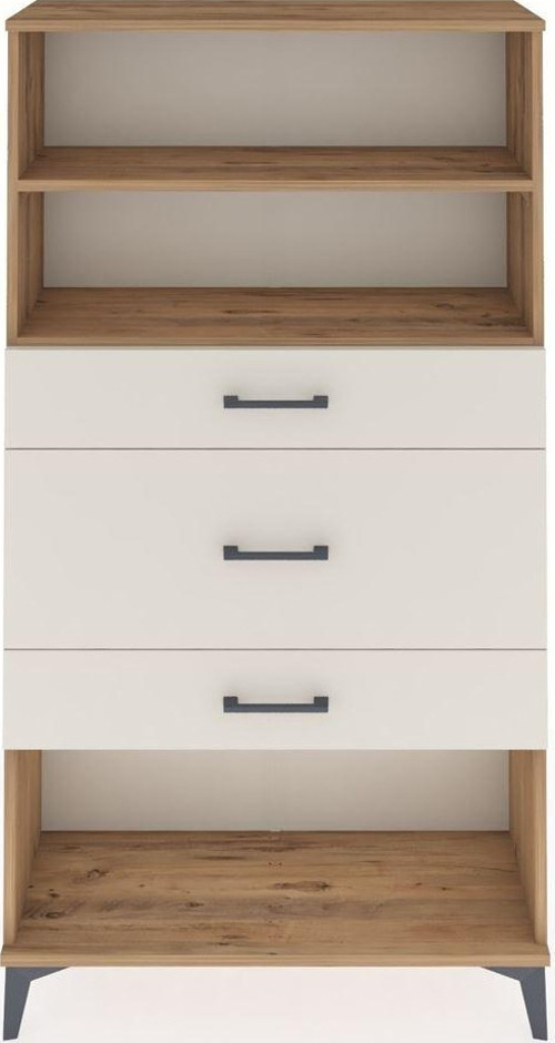 Arges Dolap 2 Raflı 3 Çekmeceli 88x30x163 Çam-Aytaşı