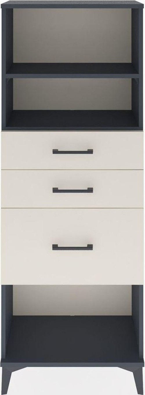 Arges Dolap 2 Raflı 3 Çekmeceli 60x30x163 Antrasit-Aytaşı