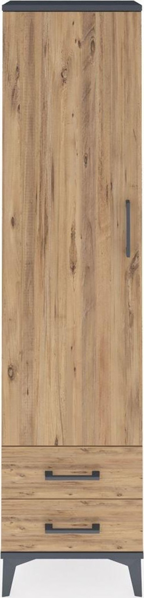 Arges Dolap 1 Raflı 2 Çekmeceli 1 Askılı 44 x 30 x 182 cm Antrasit - Çam