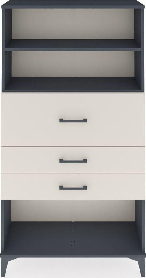 Arges Dolap 2 Raflı 3 Çekmeceli 88x30x163 Antrasit-Aytaşı