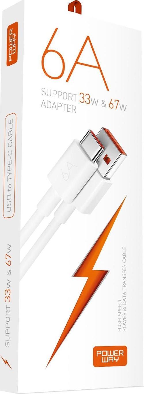 M6 33W-67W 6 Amper Type to Usb Şarj ve Data Kablosu