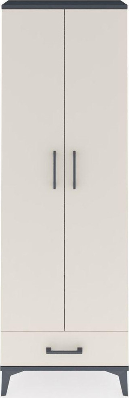 Arges Dolap 2 Raflı 1 Çekmeceli 1 Askılı 60 x 30 x 182 cm Antrasit - Aytaşı