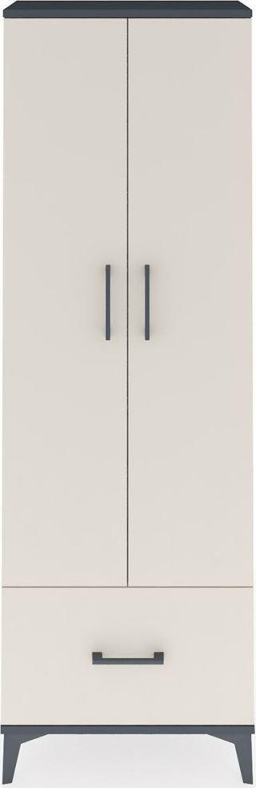 Arges Dolap 4 Raflı 1 Çekmeceli 2 Kapaklı 60 x 30 x 182 cm Antrasit - Aytaşı