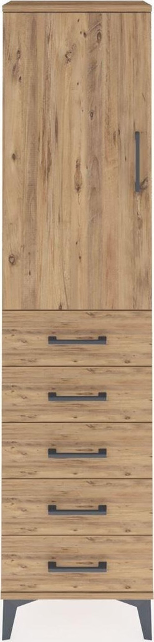 Arges Dolap 1 Raflı 5 Çekmeceli 1 Askılı 44 x 30 x 182 cm Çam - Çam