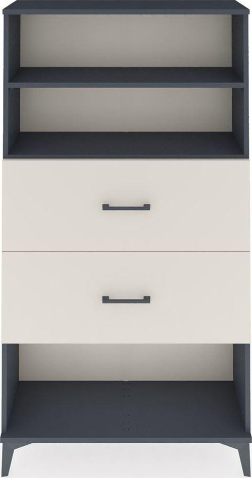 Arges Dolap 2 Raflı 2 Çekmeceli 88x30x163 Antrasit-Aytaşı
