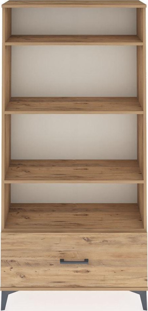 Arges Dolap 4 Raflı 1 Çekmeceli 88 x 30 x 182 cm Çam - Çam