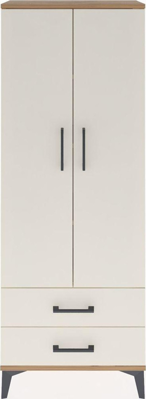 Arges Dolap 4 Raflı 2 Çekmeceli 2 Kapaklı 60x30x163 Çam-Aytaşı