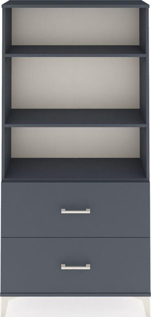 Arges Dolap 3 Raflı 2 Çekmeceli 88x30x182 Antrasit-Antrasit