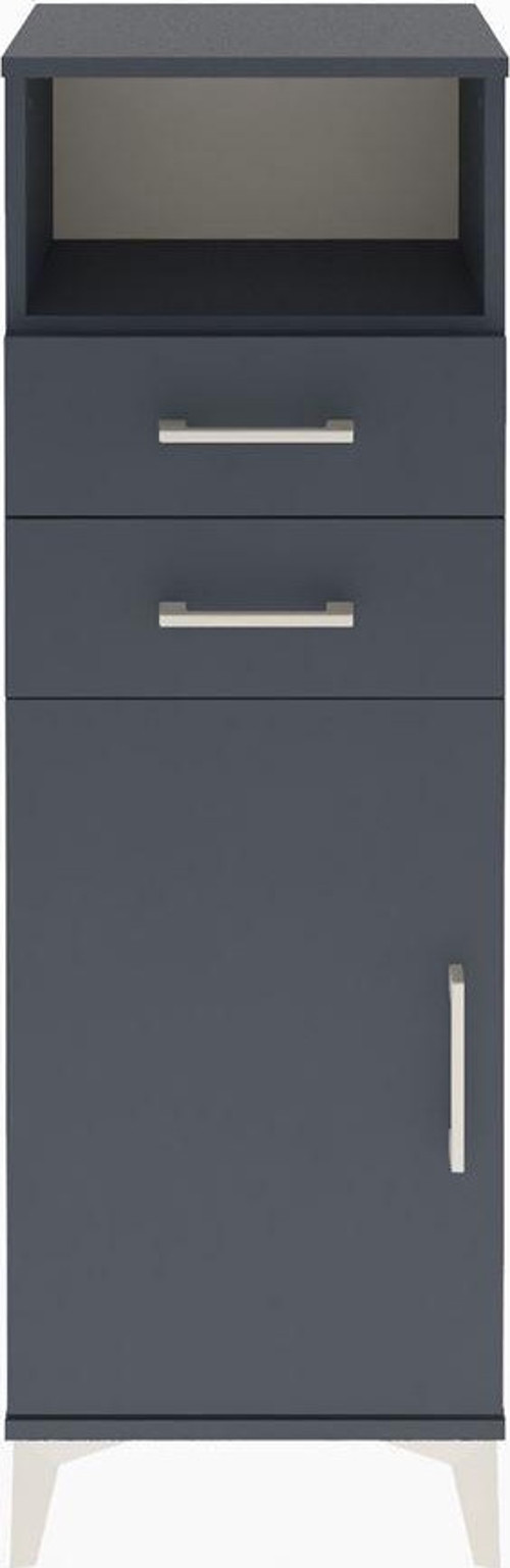 Arges Dolap 2 Raflı 2 Çekmeceli Tek Kapaklı 44x30x134 Antrasit-Antrasit