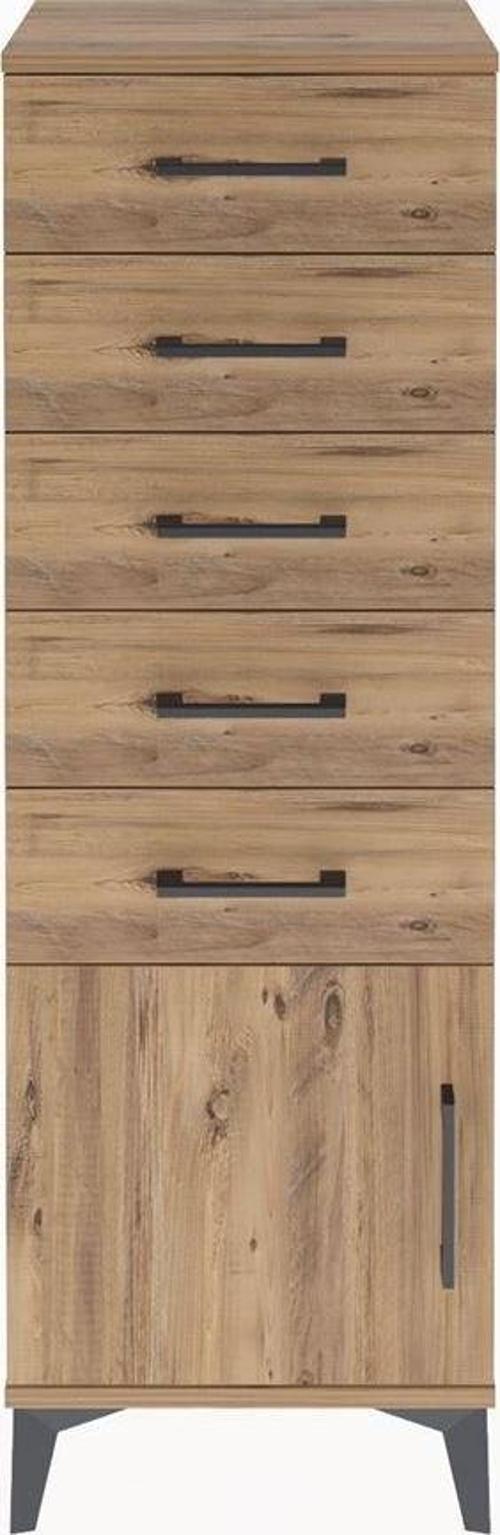 Arges Dolap 5 Çekmeceli 1 Kapaklı 44 x 30 x 134 cm Çam - Çam