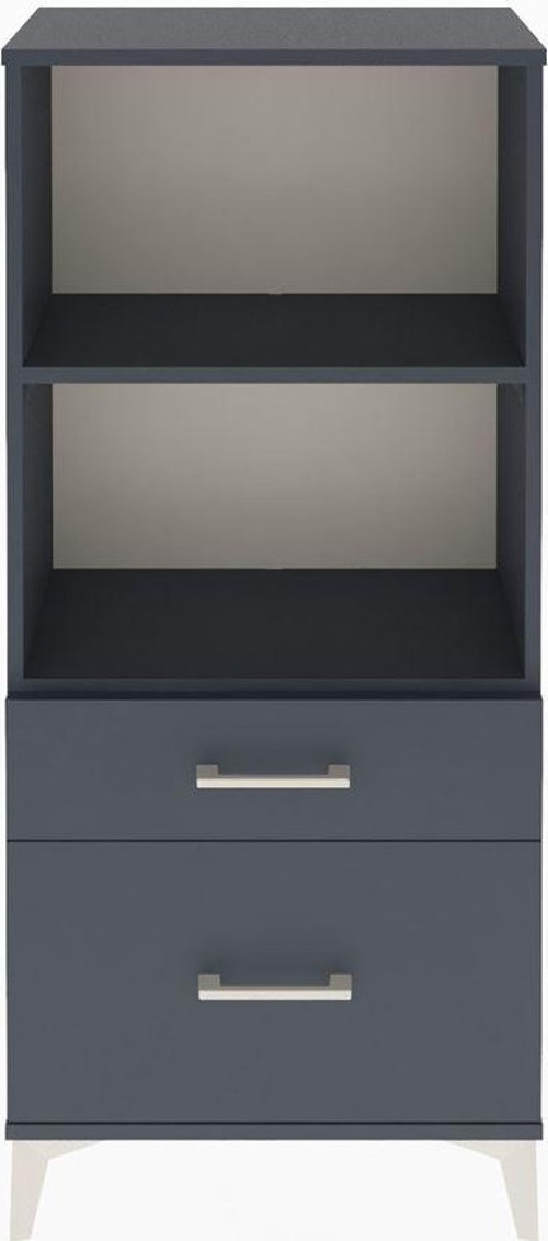 Arges Dolap 2 Raflı 2 Çekmeceli 60x30x134 Antrasit-Antrasit