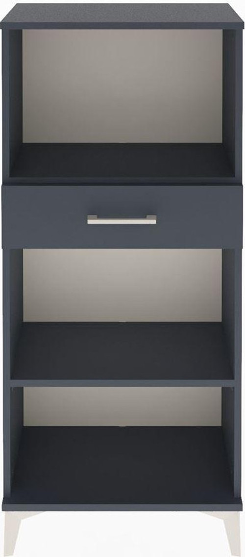 Arges Dolap 2 Raflı Tek Çekmeceli 60x30x134 Antrasit-Antrasit