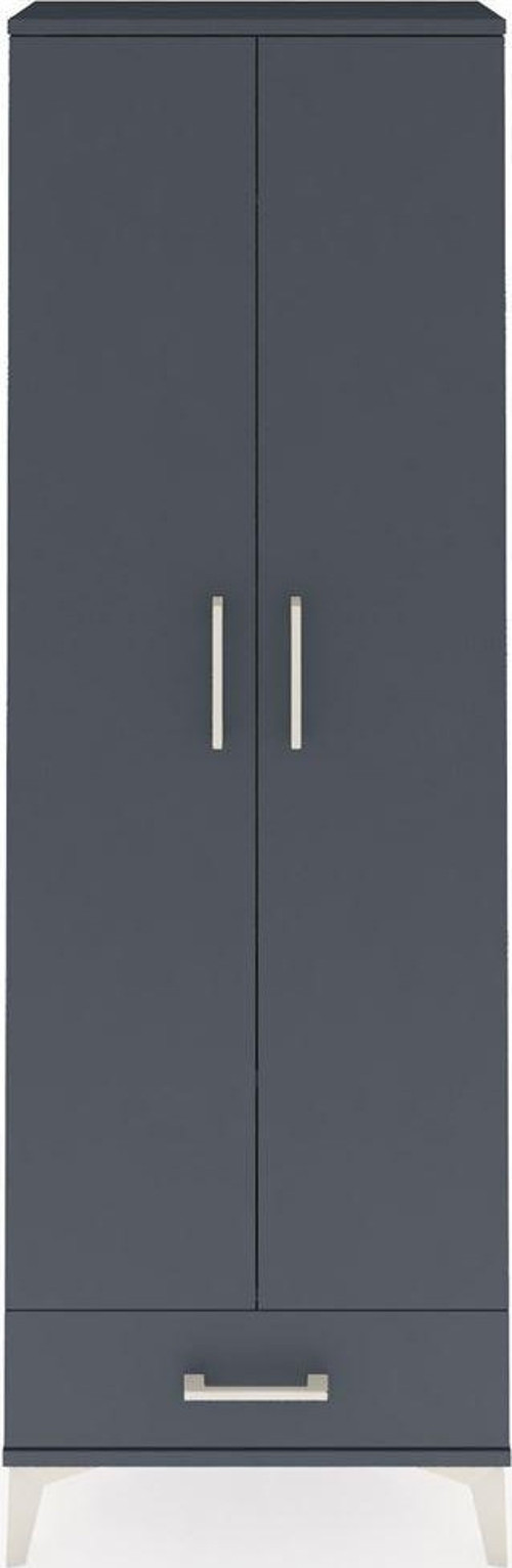 Arges Dolap 2 Raflı 1 Çekmeceli 1 Askılı 60 x 30 x 182 cm Antrasit - Antrasit