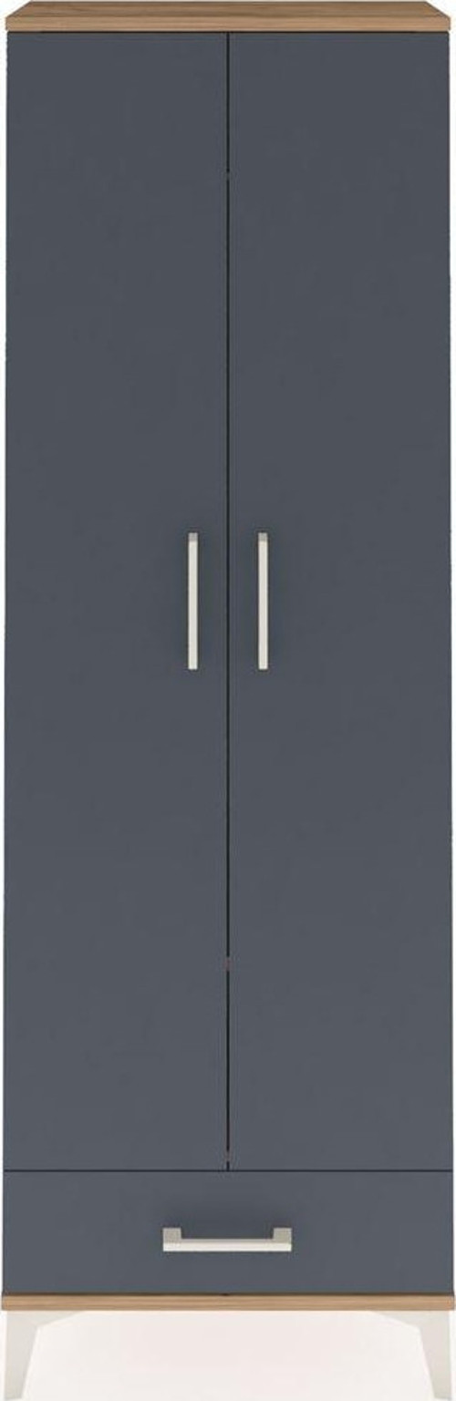Arges Dolap 2 Raflı 1 Çekmeceli 1 Askılı 60 x 30 x 182 cm Çam - Antrasit