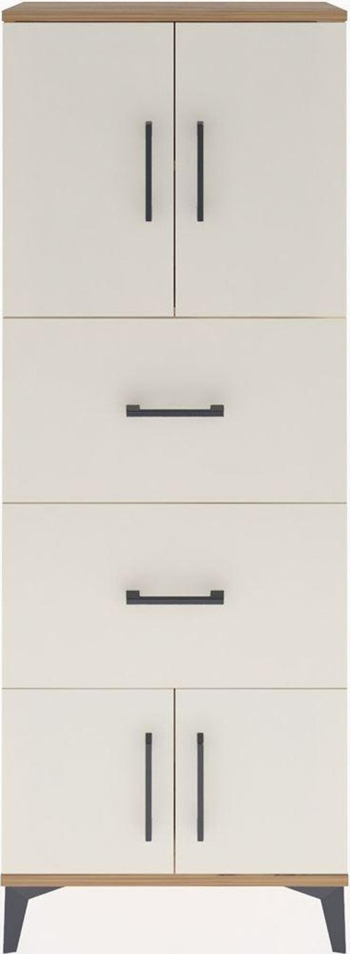 Arges Dolap 2 Raflı 2 Çekmeceli 4 Kapaklı 60 x 30 x 163 cm Çam - Aytaşı