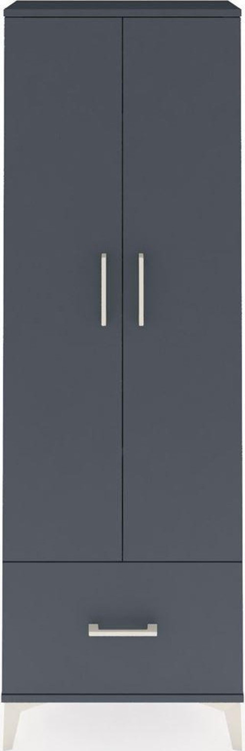Arges Dolap 4 Raflı 1 Çekmeceli 2 Kapaklı 60 x 30 x 182 cm Antrasit - Antrasit