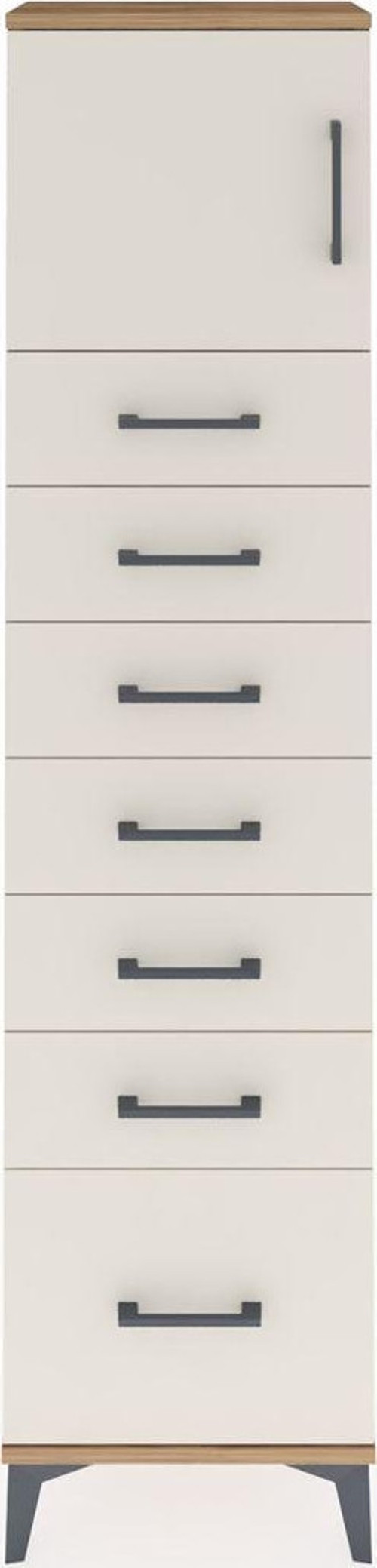Arges Dolap 1 Raflı 7 Çekmeceli 1 Kapaklı 44 x 30 x 182 cm Çam - Aytaşı