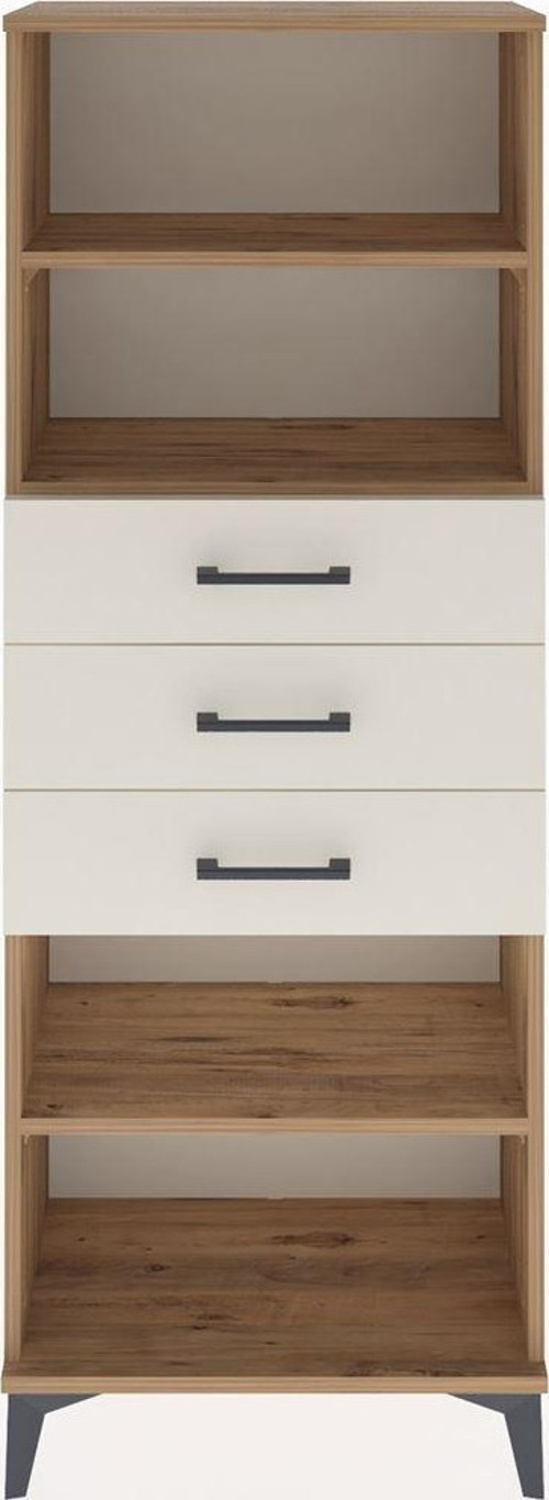 Arges Dolap 3 Raflı 3 Çekmeceli 60 x 30 x 163 cm Çam - Aytaşı