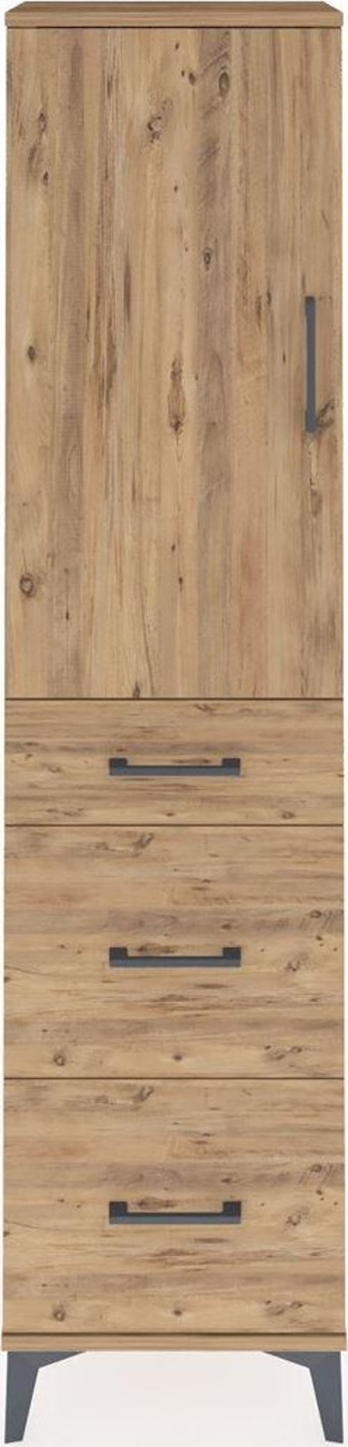Arges Dolap 3 Raflı 3 Çekmeceli 1 Kapaklı 44 x 30 x 182 cm Çam - Çam