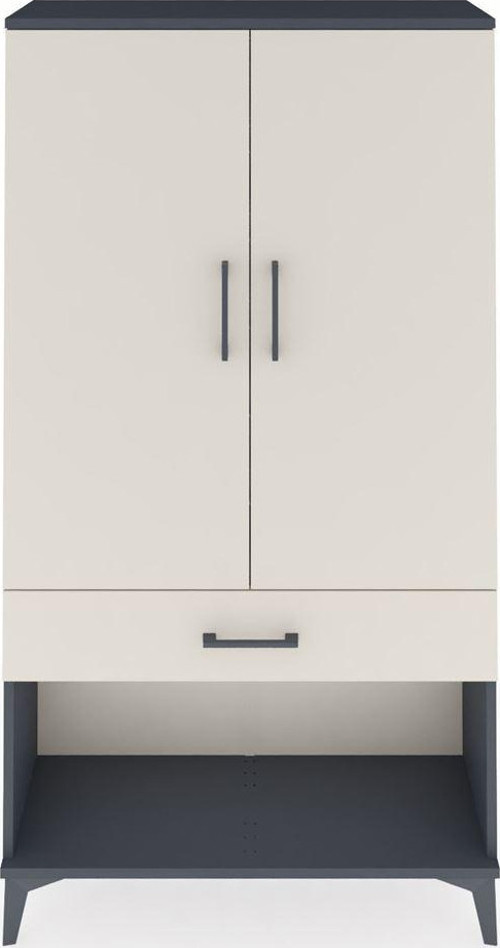 Arges Dolap 3 Raflı 1 Çekmeceli 2 Kapaklı 88 x 30 x 163 cm Antrasit - Aytaşı