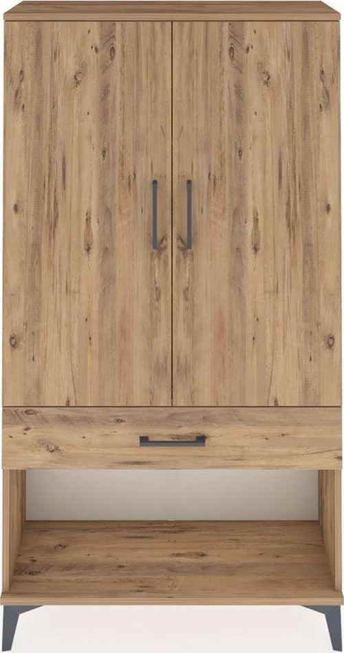 Arges Dolap 3 Raflı 1 Çekmeceli 2 Kapaklı 88 x 30 x 163 cm Çam - Çam