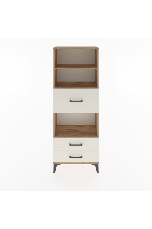 Arges Dolap 3 Raflı 3 Çekmeceli 60x30x163 Çam-Aytaşı