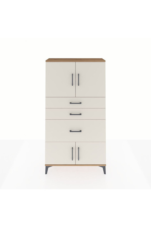 Arges Dolap 2 Raflı 3 Çekmeceli 4 Kapaklı 88 x 30 x 163 cm Çam - Aytaşı