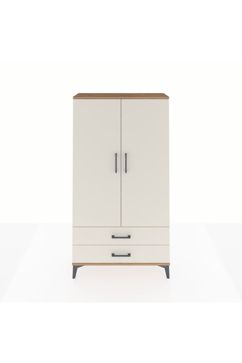 Arges Dolap 2 Raflı 2 Çekmeceli 1 Askılı 88 x 30 x 163 cm Çam - Aytaşı
