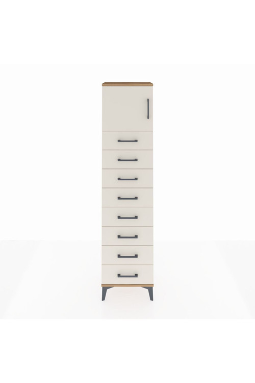 Arges Dolap 1 Raflı 8 Çekmeceli 1 Kapaklı 44 x 30 x 182 cm Çam - Aytaşı