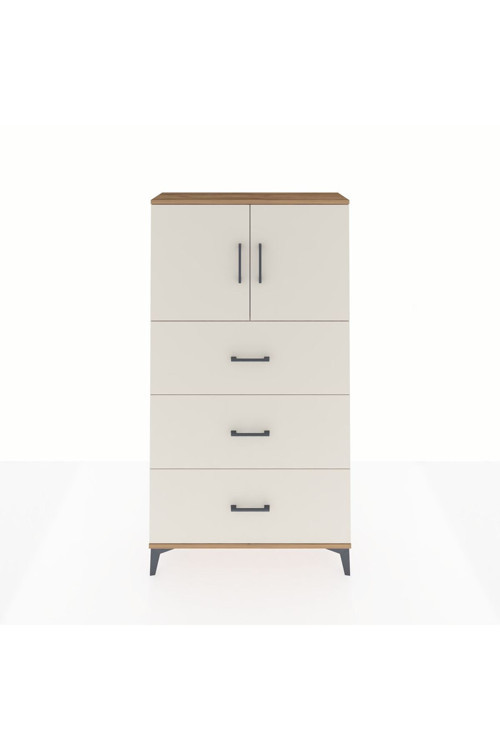 Arges Dolap 2 Raflı 3 Çekmeceli 2 Kapaklı 88x30x163 Çam-Aytaşı