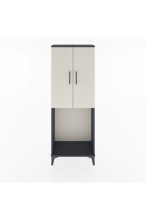 Arges Dolap 1 Raflı 2 Kapaklı 1 Askılı 60 x 30 x 163 cm Antrasit - Aytaşı