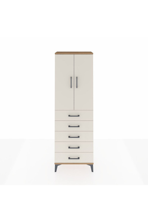 Arges Dolap 1 Raflı 5 Çekmeceli 1 Askılı 60 x 30 x 182 cm Çam - Aytaşı