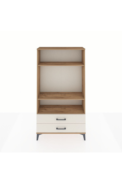 Arges Dolap 3 Raflı 2 Çekmeceli 88x30x163 Çam-Aytaşı