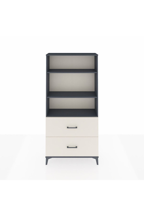 Arges Dolap 3 Raflı 2 Çekmeceli 88x30x182 Antrasit-Aytaşı