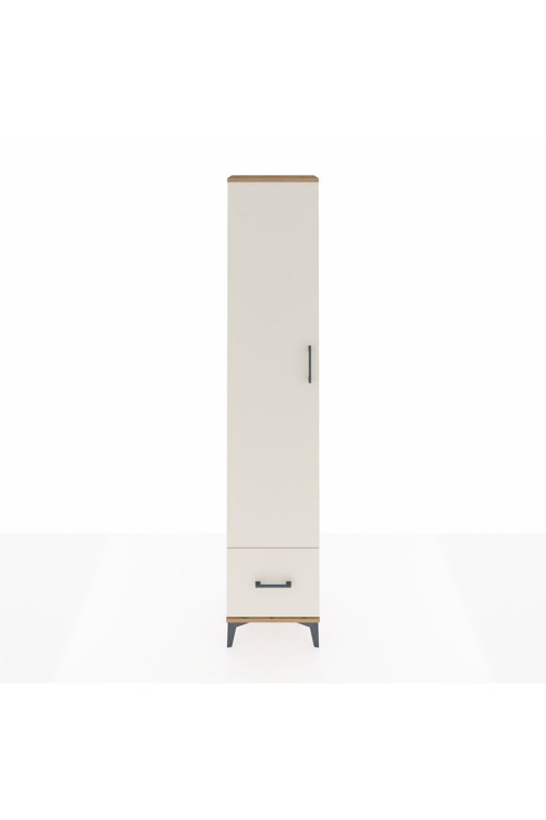 Arges Dolap 3 Raflı Tek Çekmeceli Tek Askılı 44x30x221 Çam-Aytaşı