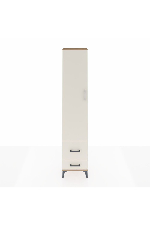 Arges Dolap 2 Raflı 2 Çekmeceli Tek Askılı 44x30x221 Çam-Aytaşı