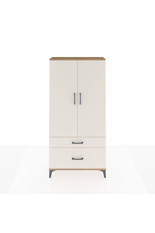 Arges Dolap 4 Raflı 2 Çekmeceli 2 Kapaklı 88x30x182 Çam-Aytaşı