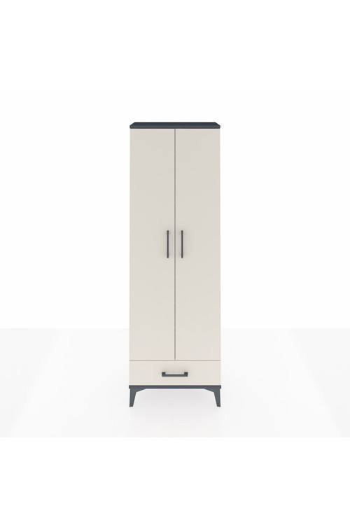 Arges Dolap 5 Raflı 1 Çekmeceli 2 Kapaklı 60 x 30 x 182 cm Antrasit - Aytaşı