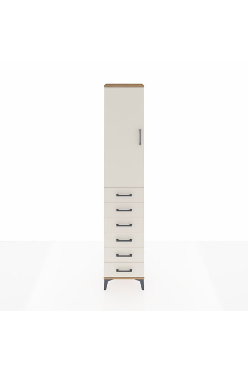 Arges Dolap 2 Raflı 6 Çekmeceli 1 Askılı 44 x 30 x 221 cm Çam - Aytaşı