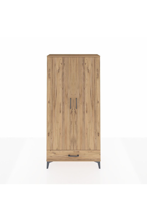Arges Dolap 5 Raflı 1 Çekmeceli 2 Kapaklı 88 x 30 x 182 cm Çam - Çam