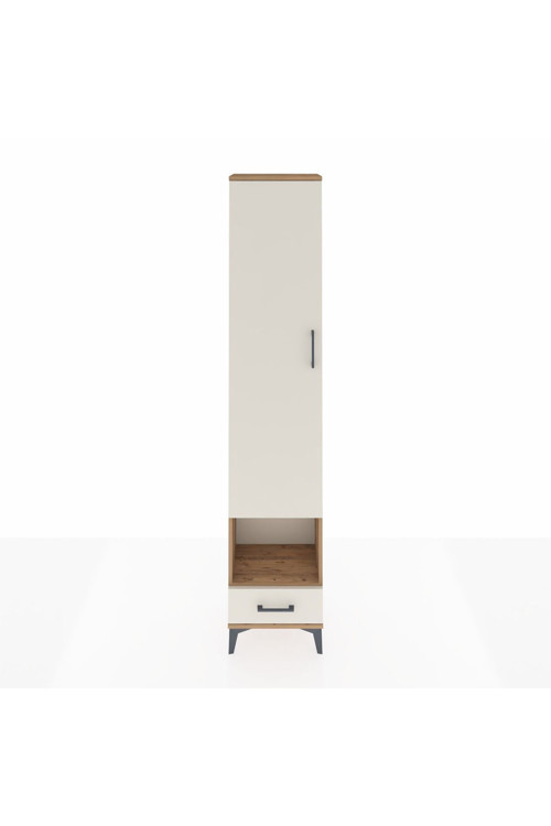 Arges Dolap 3 Raflı Tek Çekmeceli Tek Askılı 44x30x221 Çam-Aytaşı
