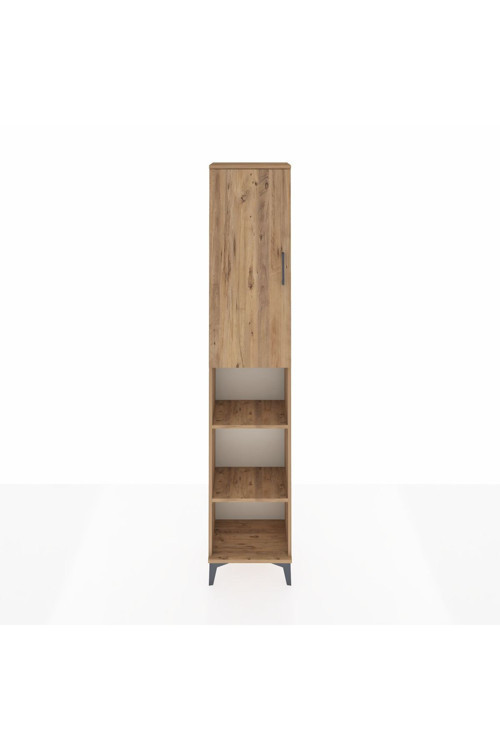 Arges Dolap 5 Raflı Tek Kapaklı 44x30x221 Çam-Çam