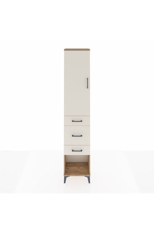 Arges Dolap 2 Raflı 3 Çekmeceli Tek Askılı 44x30x221 Çam-Aytaşı