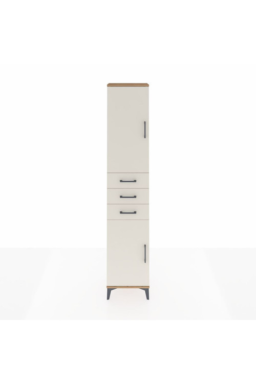 Arges Dolap 4 Raflı 3 Çekmeceli 2 Kapaklı 44 x 30 x 221 cm Çam - Aytaşı