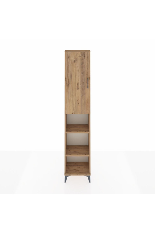 Arges Dolap 4 Raflı 1 Kapaklı 1 Askılı 44 x 30 x 221 cm Çam - Çam