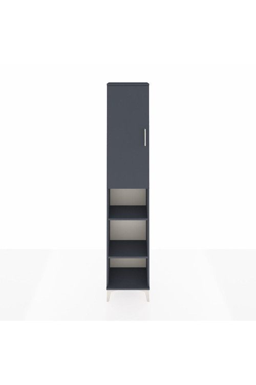 Arges Dolap 4 Raflı 1 Kapaklı 1 Askılı 44 x 30 x 221 cm Antrasit - Antrasit