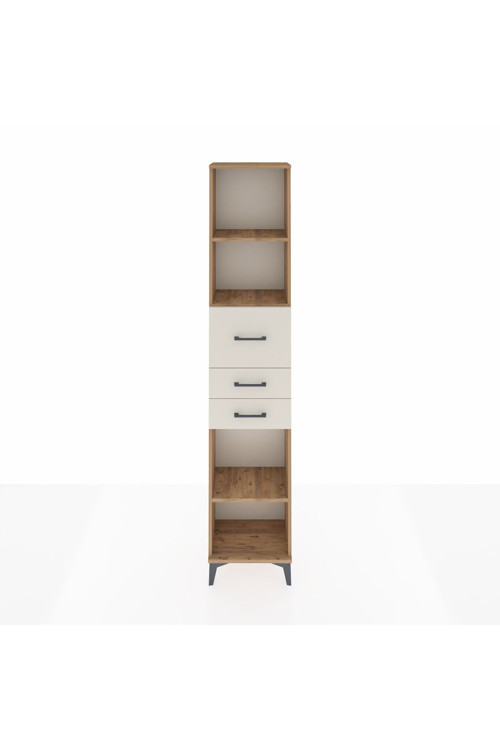 Arges Dolap 3 Raflı 3 Çekmeceli 44x30x221 Çam-Aytaşı