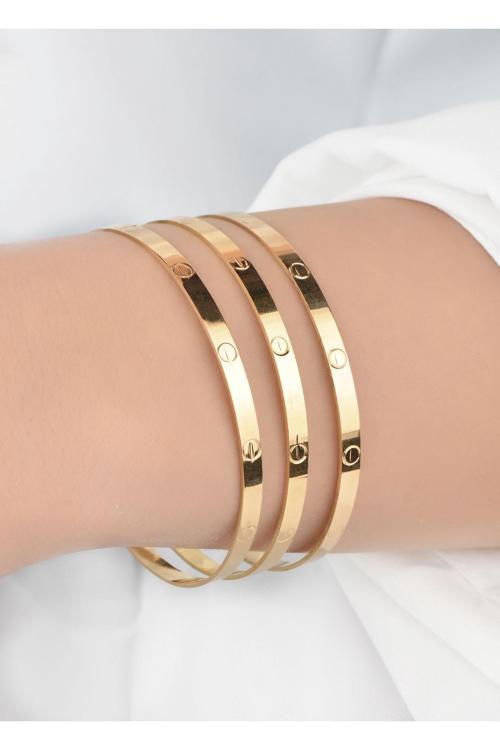 9 gr (GRAM) Çivi Desenli Kibrit Çöpü Bilezik 22 Ayar Altın Yatırımlık I