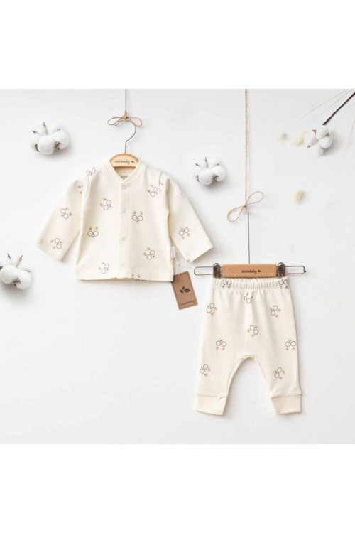 Bebek Takımı Pamuklu New Ages Pijama Takımı 2 Parça Set 0-6 Aylık